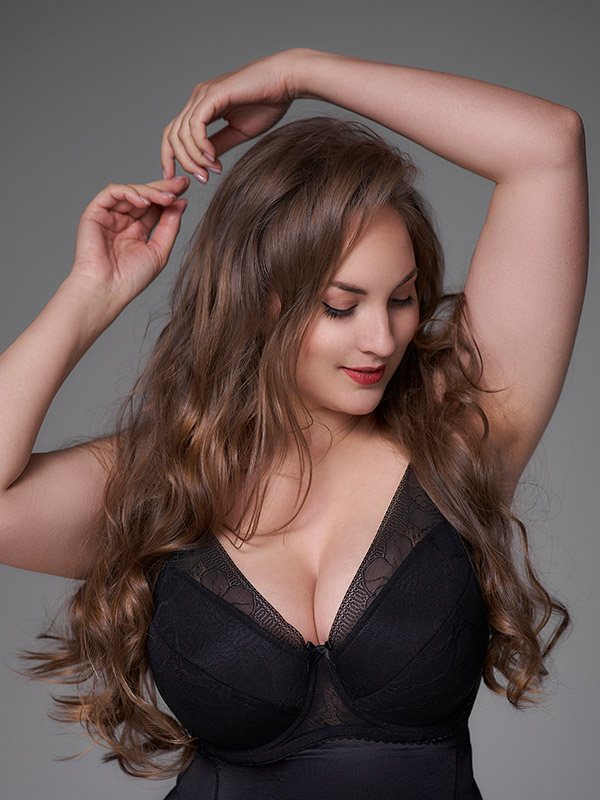 LISA VATTERET PUSH UP - Plus Size BH med bøyle fra Plaisir