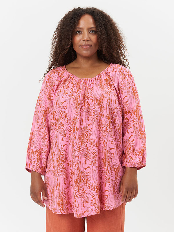 BESS - Rosa viskosebluse fra Adia