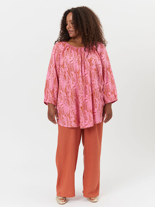 BESS - Rosa viskosebluse fra Adia