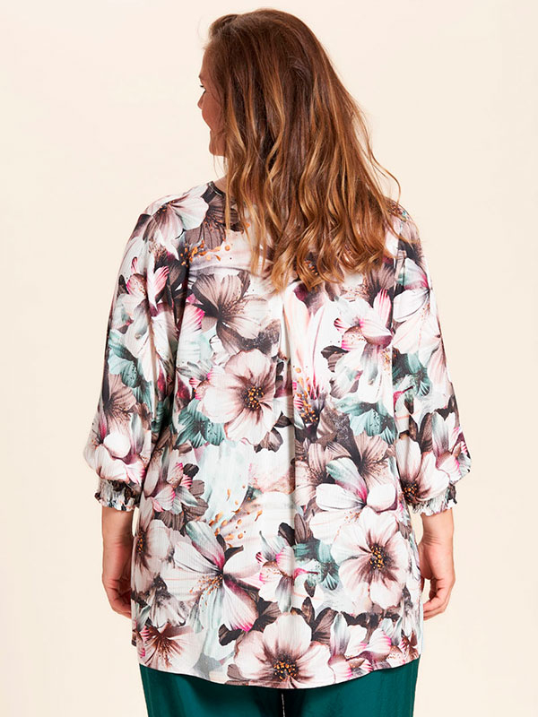 Vicky - Bluse Med Blomsterprint fra Gozzip