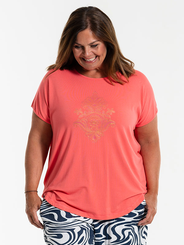 GITTE - Plus Size T-shirt fra Gozzip