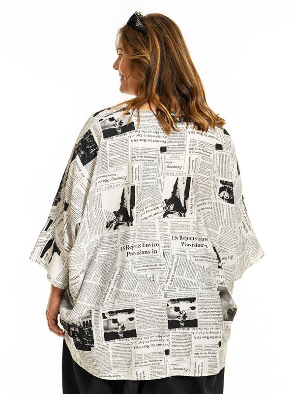 ELISSA - Plus Size Bluse fra Gozzip Black