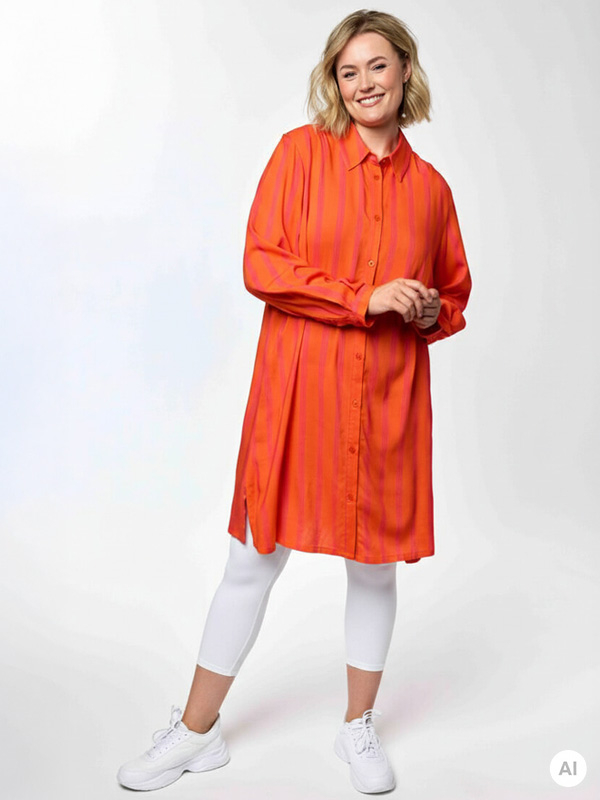 GNATASJA - Plus Size Skjorte fra Gozzip