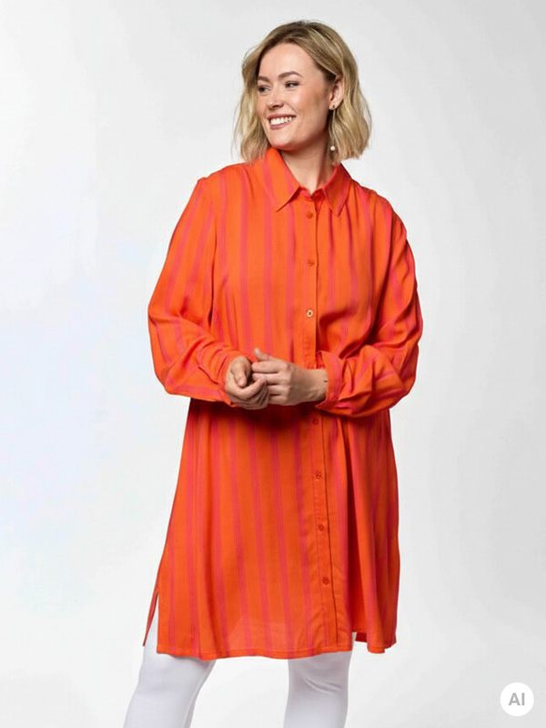 GNATASJA - Plus Size Skjorte fra Gozzip