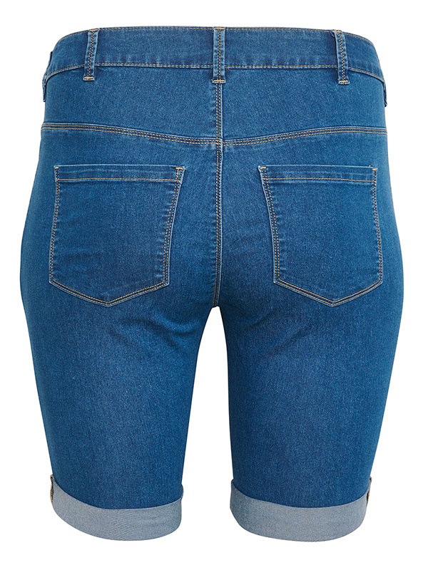 VICKA - Blå shorts i stretch denim fra Kaffe Curve