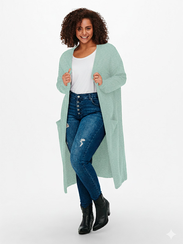 CARNEW - Plus Size Cardigan fra Only Carmakoma