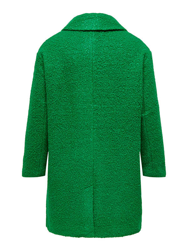 VALERIA - Grønn jakke i myk teddy fra Only Carmakoma