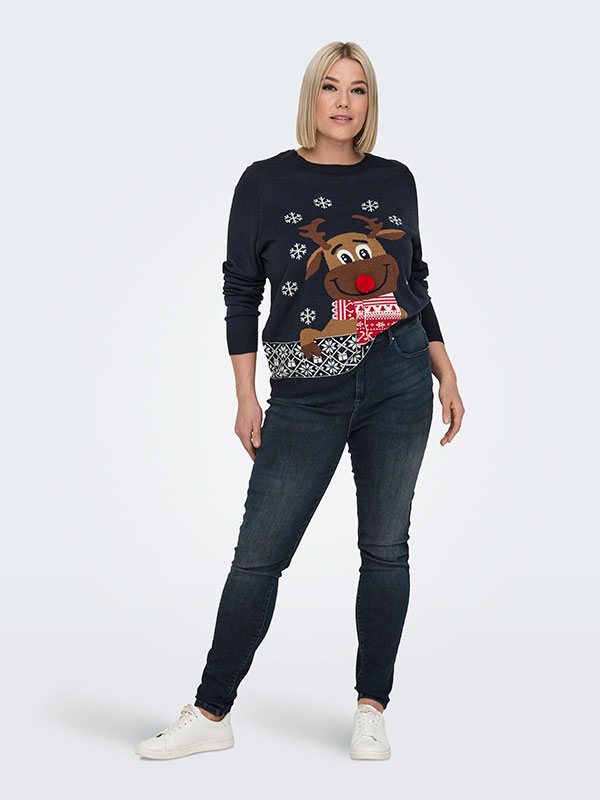 CARXMAS - Plus Size Genser fra Only Carmakoma