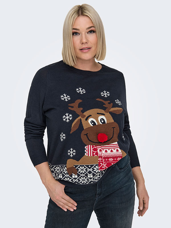 CARXMAS - Plus Size Genser fra Only Carmakoma