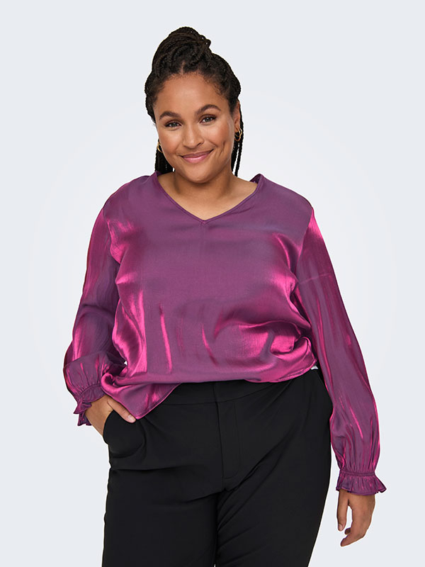 CARFRITZ - Plus Size Bluse fra Only Carmakoma