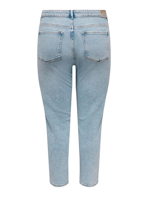MILY - Lyseblå jeans i bomulls denim  fra Only Carmakoma