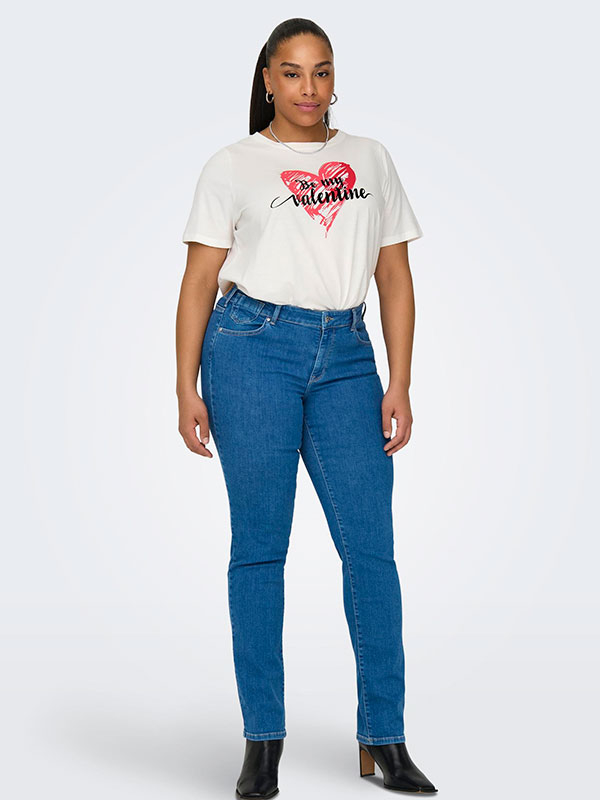 CARHEART - Plus Size T-shirt fra Only Carmakoma