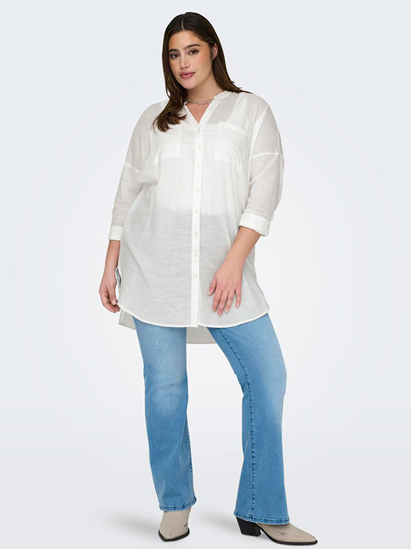 CARAPELDOORN - Plus Size Skjorte fra Only Carmakoma