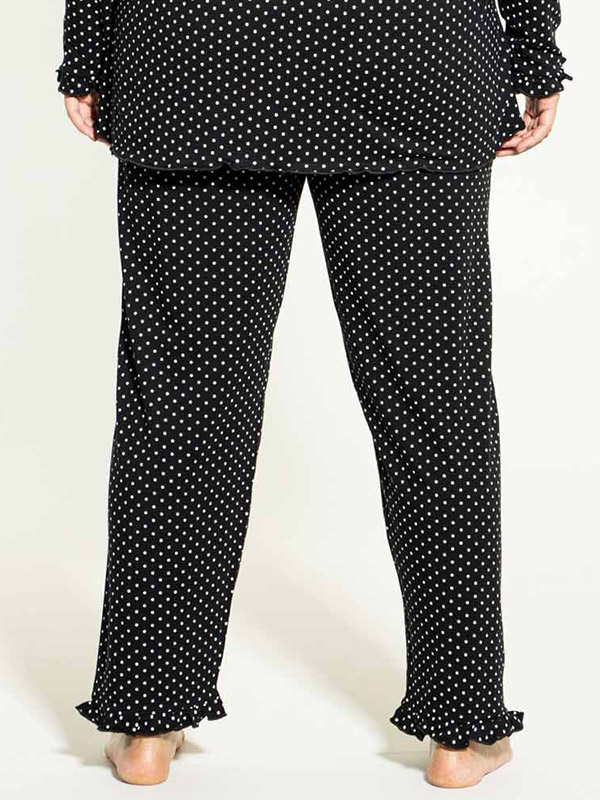 TULLE - Svarte pysjamasbukser med hvite prikker fra Studio