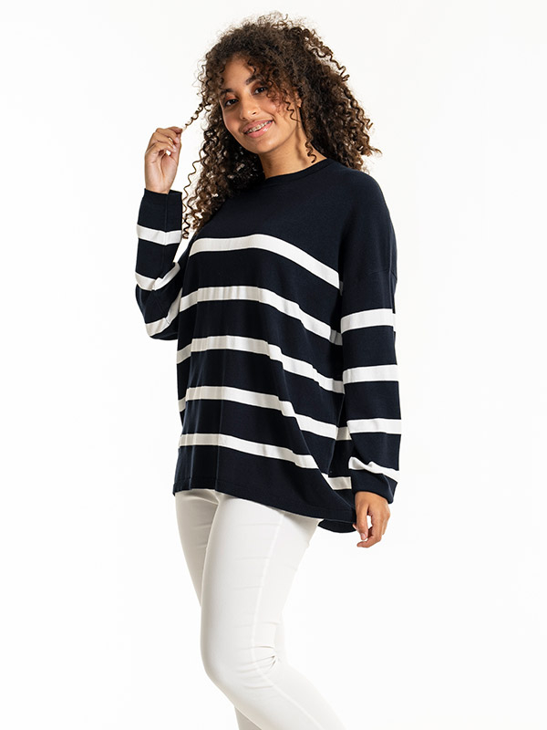 SG143-StripedNavy/White fra Sandgaard