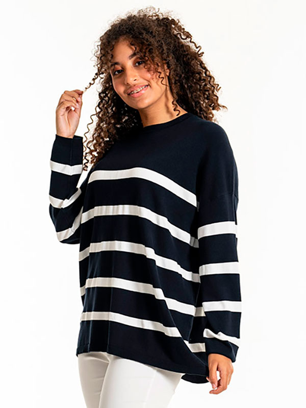 SG143-StripedNavy/White fra Sandgaard