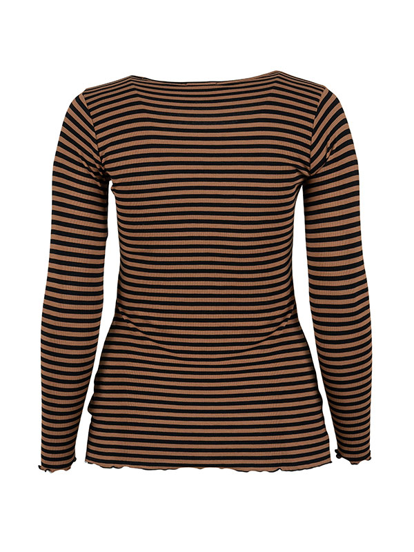 RIB TOP - Plus Size Bluse fra Sandgaard