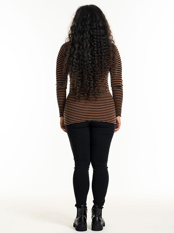 RIB TOP - Plus Size Bluse fra Sandgaard