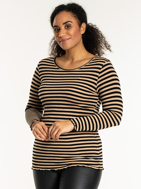RIB - Plus Size Bluse fra Sandgaard