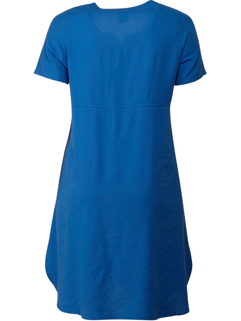 DARCI - Blå kjole i viskose og lin fra Pont Neuf