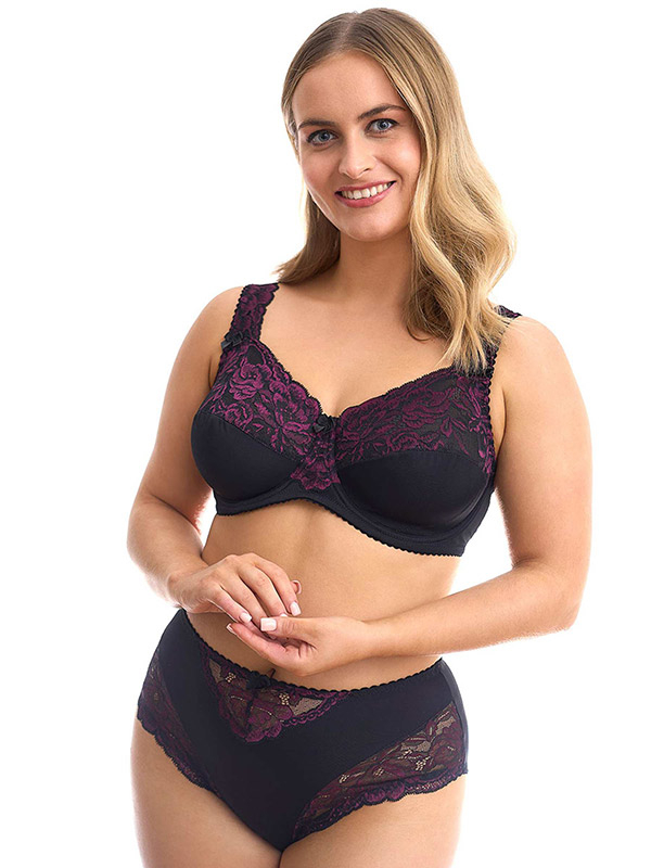 BEATE MERLOT MIDI - Plus Size Truse fra Plaisir