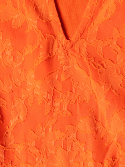Zhenzi EVELYNN - Oransje chiffonkjole med struktur