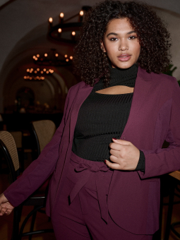 Kaffe Curve KC JIA - mørkelilla blazer