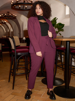 Kaffe Curve KC JIA - mørkelilla blazer