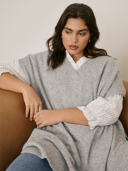 KCANNETT - Plus Size Poncho fra Kaffe Curve