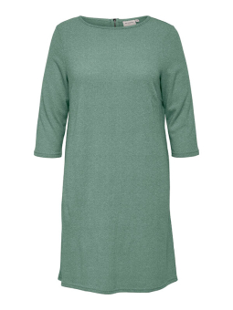 Only Carmakoma MARTHA - Grønn jersey kjole med struktur