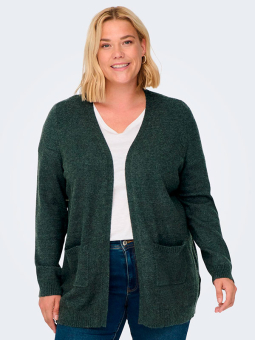 Only Carmakoma ESLY - Grå melret stikket cardigan