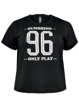 Only Play Curvy Trenings T-skjorte Med Frontprint