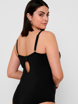 Only Carmakoma ELLY - Svart badedrakt med shape effekt