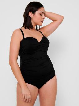 Only Carmakoma ELLY - Svart badedrakt med shape effekt