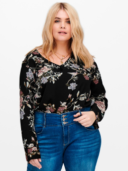 Only Carmakoma Bluse Med Blomsterprint 