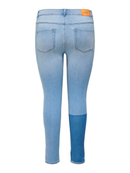 Only Carmakoma  Car AUGUSTA - Lyseblå jeans i bomullsdenim med cool detaljer