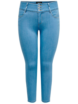Only Carmakoma ANNA - Lyseblå jeans med høyt liv