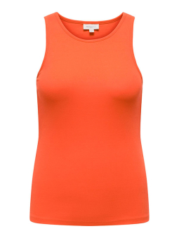 Only Carmakoma KENYA - Oransje bomulls topp 