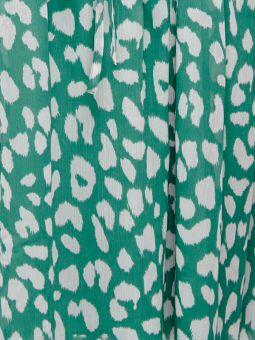 Only Carmakoma VICTORA - Grønn kjole med leopardprint i to lag