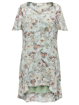 Only Carmakoma DALIMO - Mintgrønn mønstret chiffon kjole
