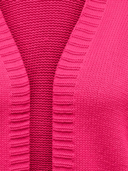 Only Carmakoma MILLE - Rosa strikket cardigan i bomull