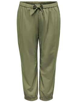 Only Carmakoma TIM - Grønne bukser med strikk i livet
