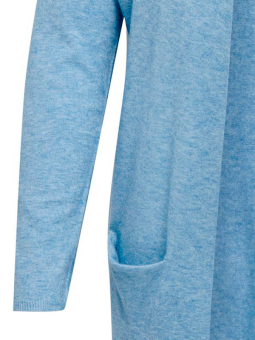 Only Carmakoma NEW ESLY - Lang lyseblå strikket cardigan