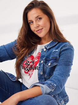CARHEART - Plus Size T-shirt fra Only Carmakoma