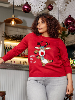 CARXMAS - Plus Size Genser fra Only Carmakoma