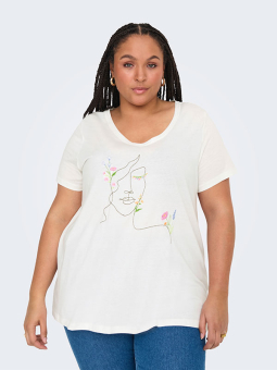 CARBONNIE - Plus Size T-shirt fra Only Carmakoma