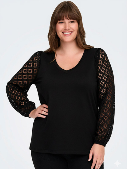 CAREFFIE - Plus Size Bluse fra Only Carmakoma