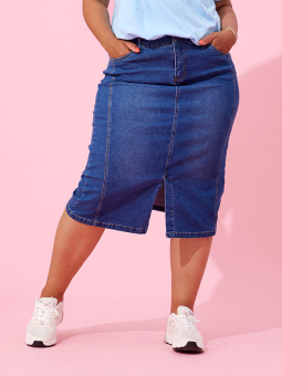 WILLA - Plus Size Skjørt fra Zhenzi