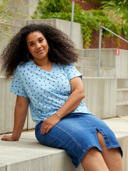 WILLA - Plus Size Skjørt fra Zhenzi