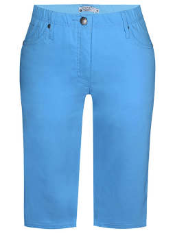 Zhenzi TWIST - Blå capri bukser i stretch bengalin